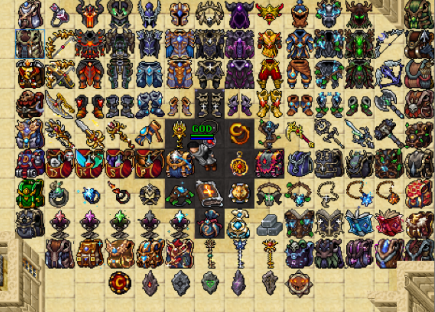 Diversos itens customizados — mais de 250 itens custom